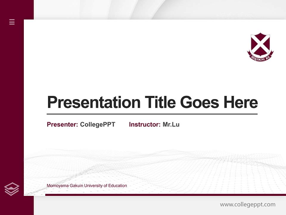 Momoyama Gakuin University of Education Thesis Proposal/Graduation Defense PPT Template4:3 ratio PPT effect preview image5