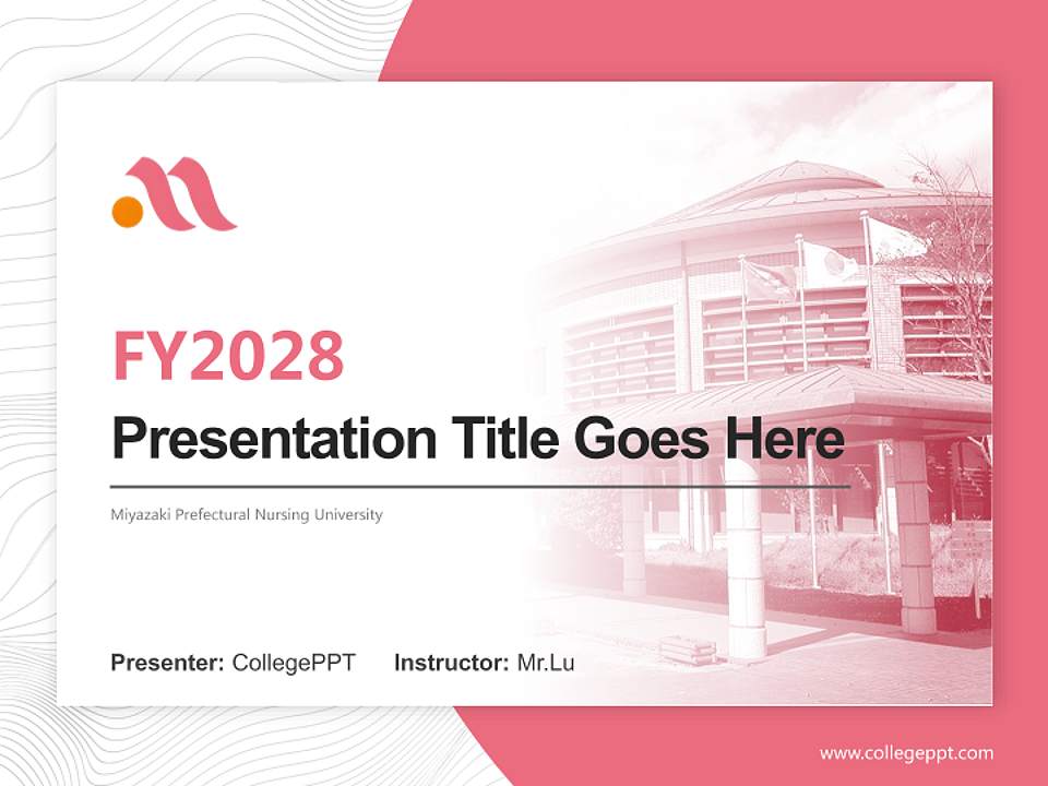 Miyazaki Prefectural Nursing University Academic Presentation/Research Findings Report PPT Template4:3 ratio PPT effect preview image5