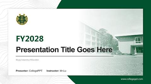 Miyagi University of Education Academic Presentation/Research Findings Report PPT Template