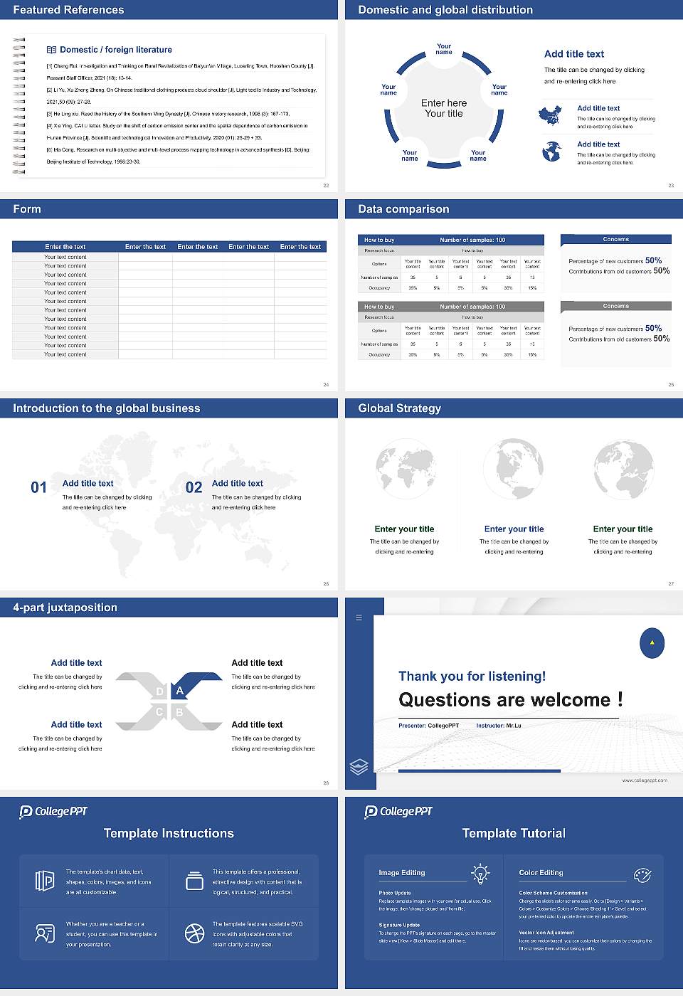Mejiro University Thesis Proposal/Graduation Defense PPT Template16:9 ratio PPT effect preview image4