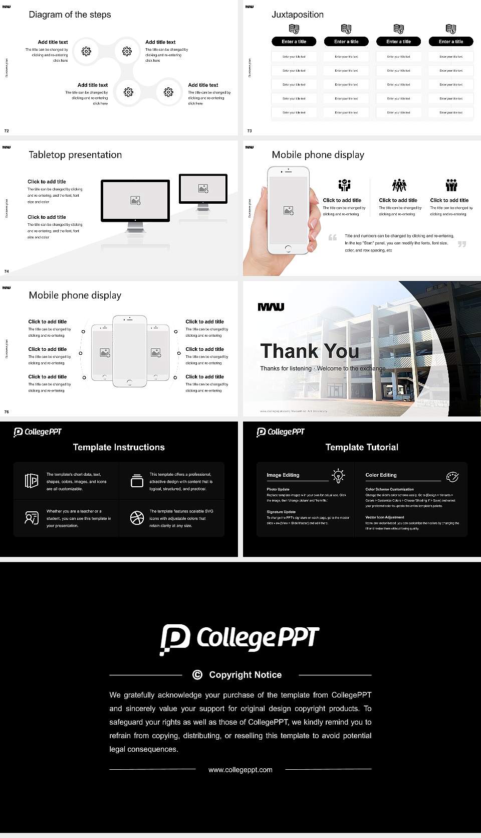Musashino Art University Competition/Entrepreneurship Contest PPT Template16:9 ratio PPT effect preview image9
