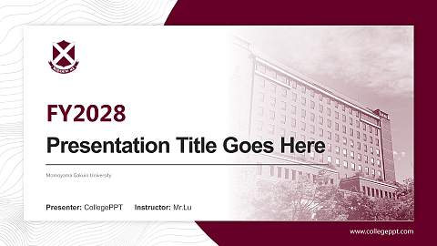 Momoyama Gakuin University Academic Presentation/Research Findings Report PPT Template
