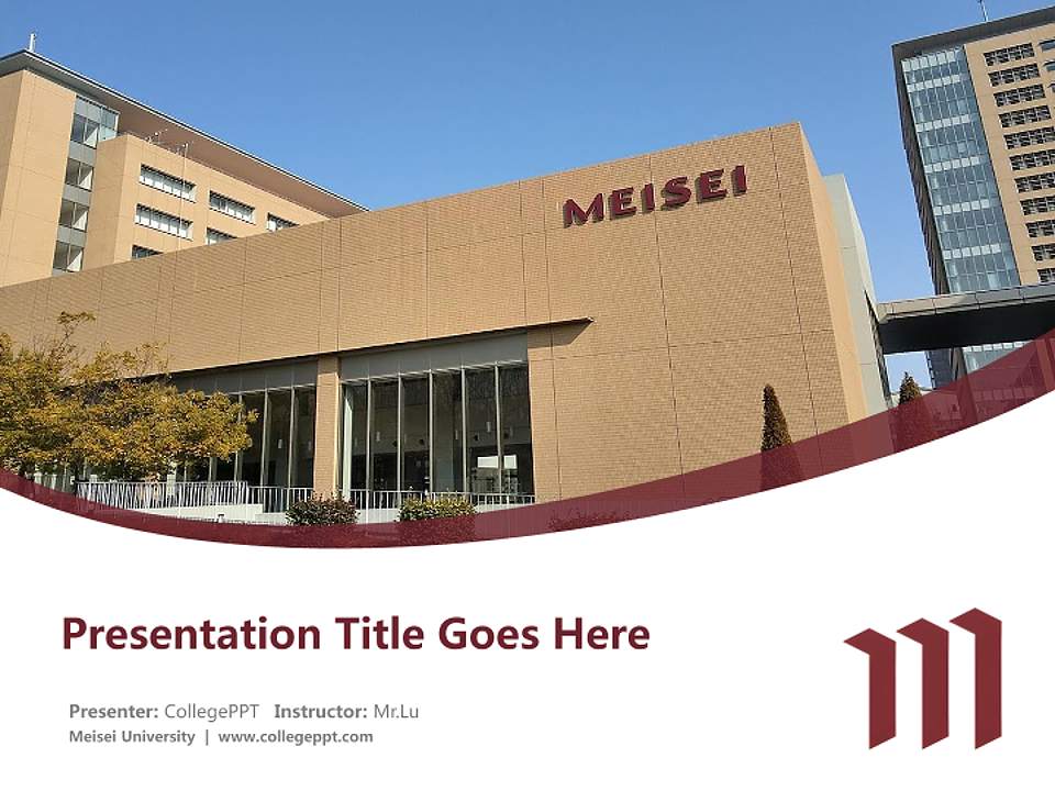 Meisei University Course/Courseware Creation PPT Template4:3 ratio PPT effect preview image5