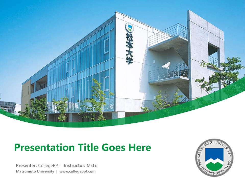 Matsumoto University Course/Courseware Creation PPT Template4:3 ratio PPT effect preview image5