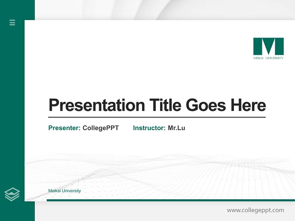 Meikai University Thesis Proposal/Graduation Defense PPT Template4:3 ratio PPT effect preview image5