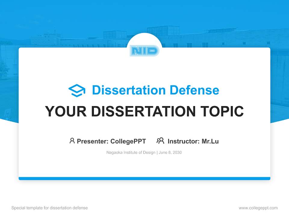 Nagaoka Institute of Design Graduation Thesis Defense PPT Template4:3 ratio PPT effect preview image7