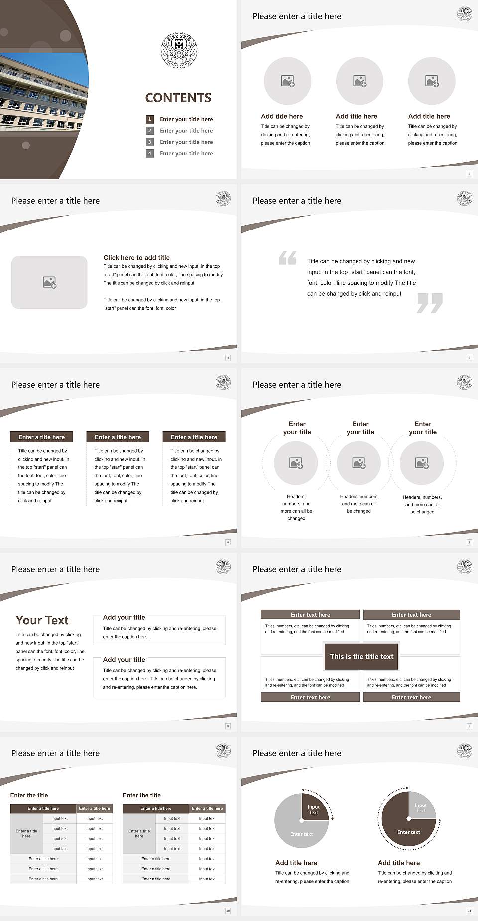 Minobusan University Course/Courseware Creation PPT Template4:3 ratio PPT effect preview image2