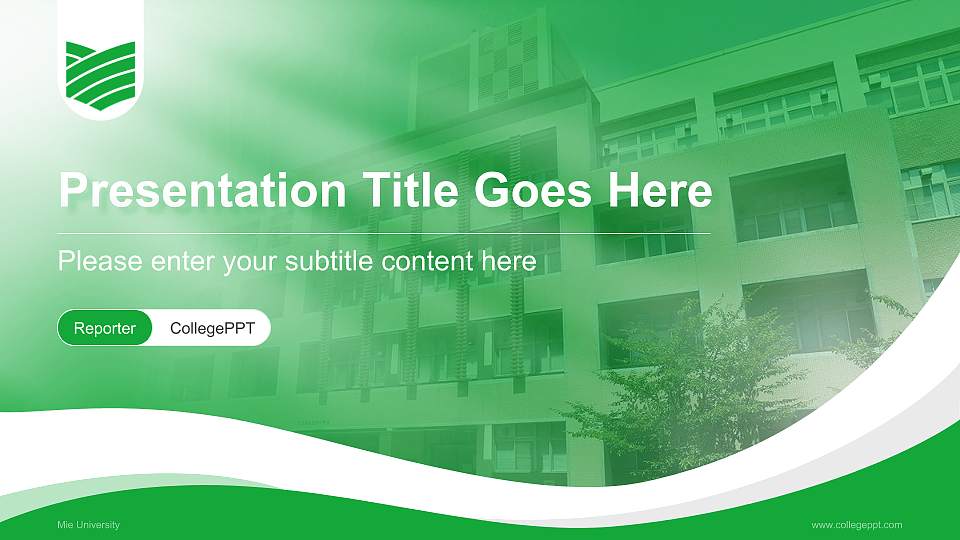 Mie University Lecture Sharing and Networking Event PPT Template16:9 ratio PPT effect preview image