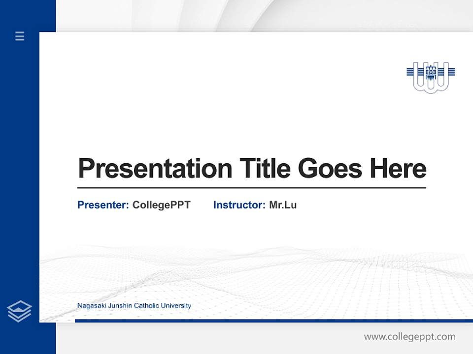 Nagasaki Junshin Catholic University Thesis Proposal/Graduation Defense PPT Template4:3 ratio PPT effect preview image5