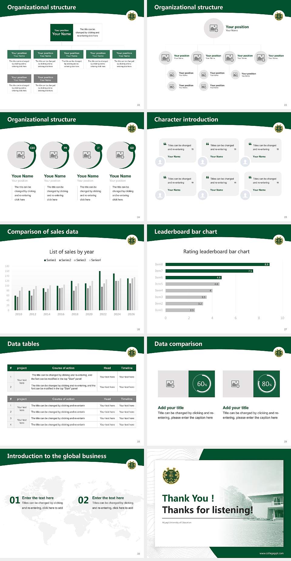 Miyagi University of Education Academic Presentation/Research Findings Report PPT Template4:3 ratio PPT effect preview image4