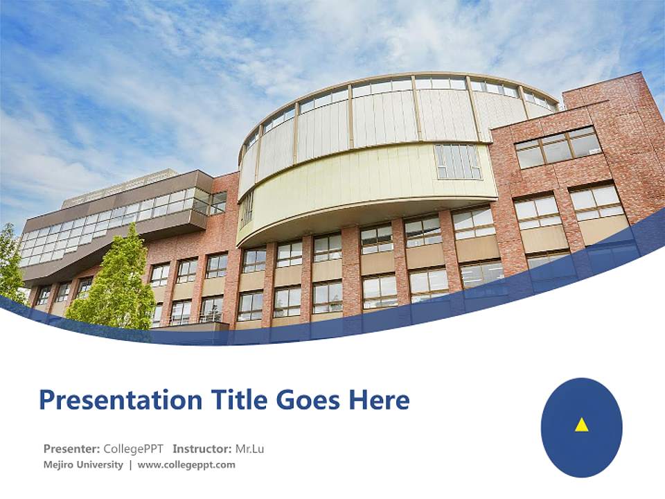 Mejiro University Course/Courseware Creation PPT Template4:3 ratio PPT effect preview image5