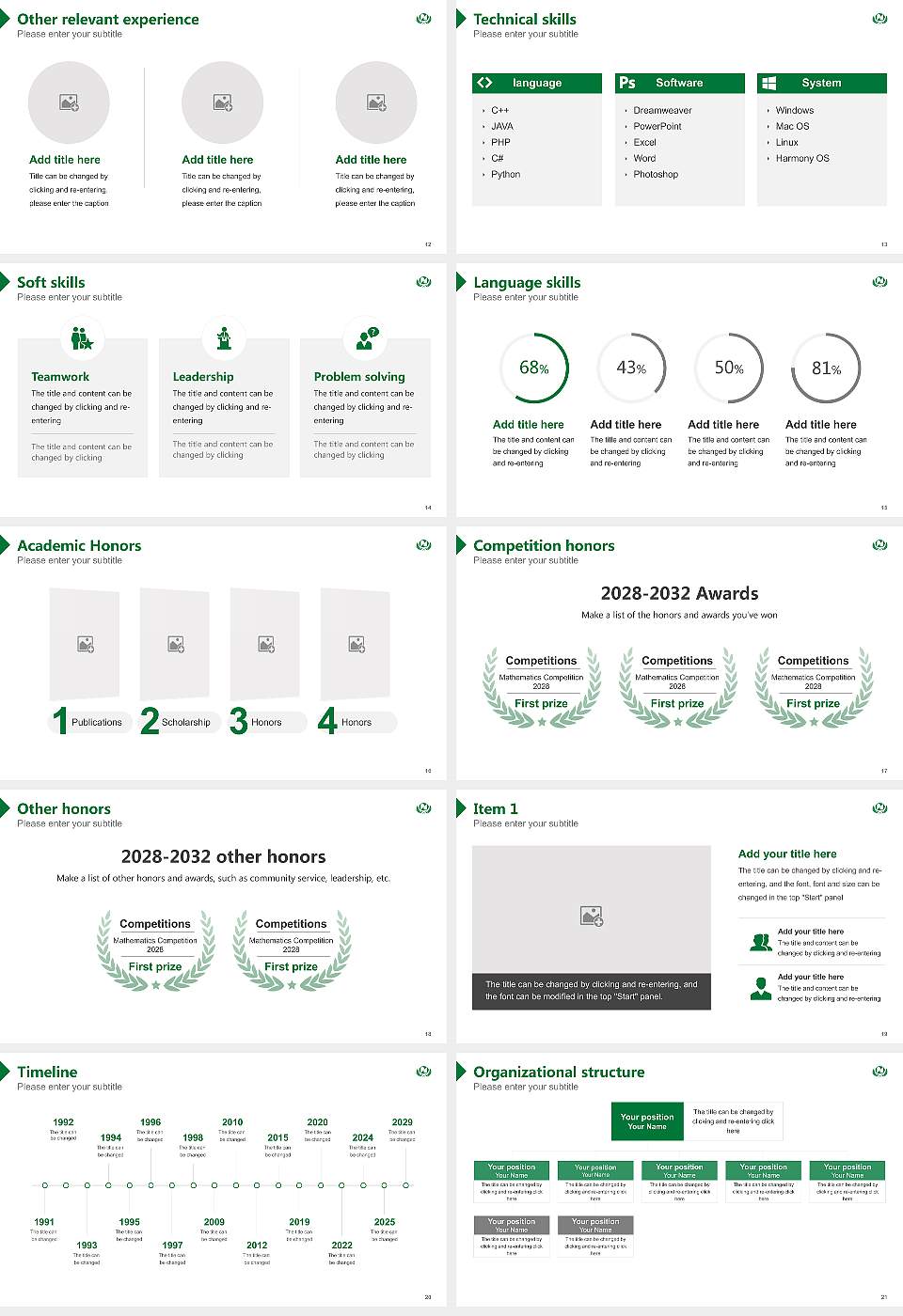 Nagano University of Health and Medicine Resume PPT Template16:9 ratio PPT effect preview image3