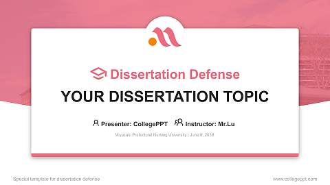 Miyazaki Prefectural Nursing University Graduation Thesis Defense PPT Template