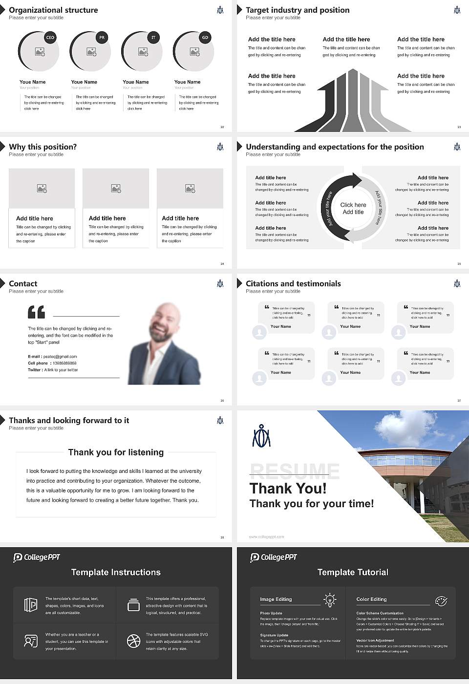 Nagasaki International University Resume PPT Template16:9 ratio PPT effect preview image4