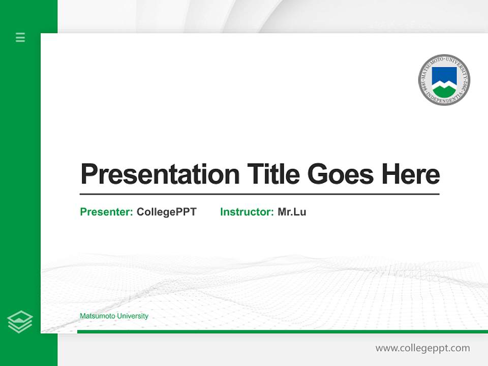 Matsumoto University Thesis Proposal/Graduation Defense PPT Template4:3 ratio PPT effect preview image5