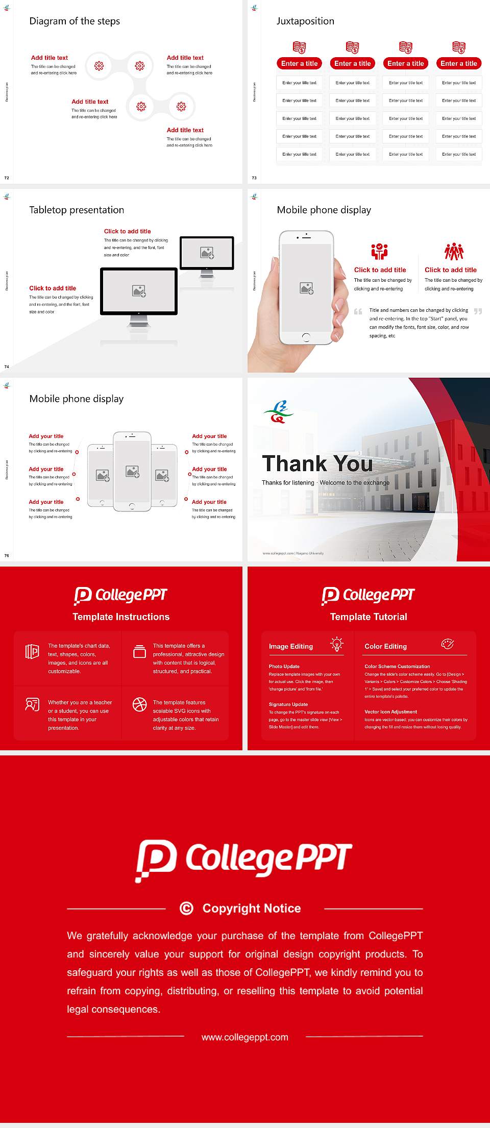 Nagano University Competition/Entrepreneurship Contest PPT Template4:3 ratio PPT effect preview image9
