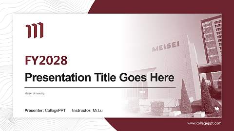 Meisei University Academic Presentation/Research Findings Report PPT Template
