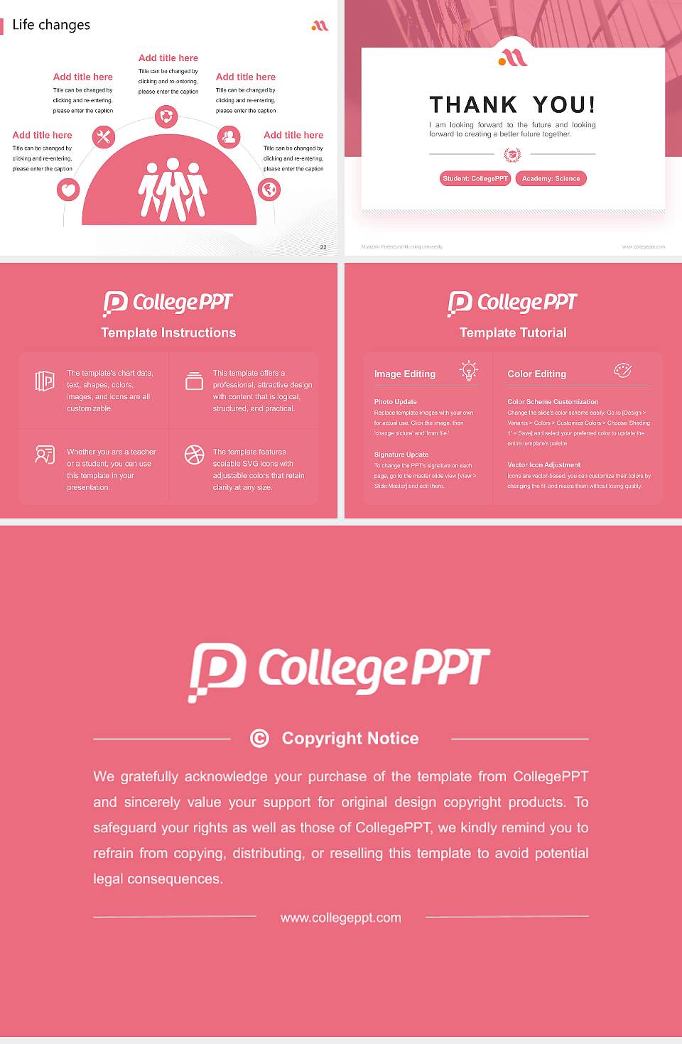 Miyazaki Prefectural Nursing University National Scholarship Defense PPT Template4:3 ratio PPT effect preview image4