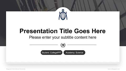 Nagasaki International University National Scholarship Defense PPT Template