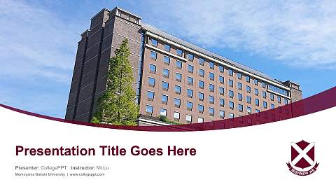 Momoyama Gakuin University Course/Courseware Creation PPT Template