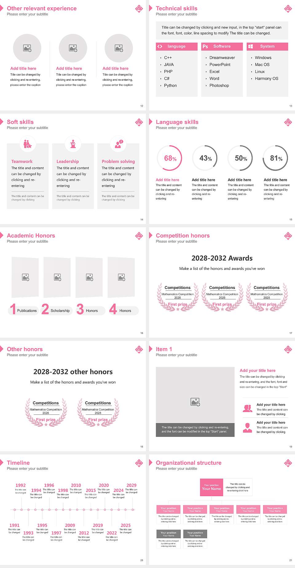 Meio University Resume PPT Template4:3 ratio PPT effect preview image3