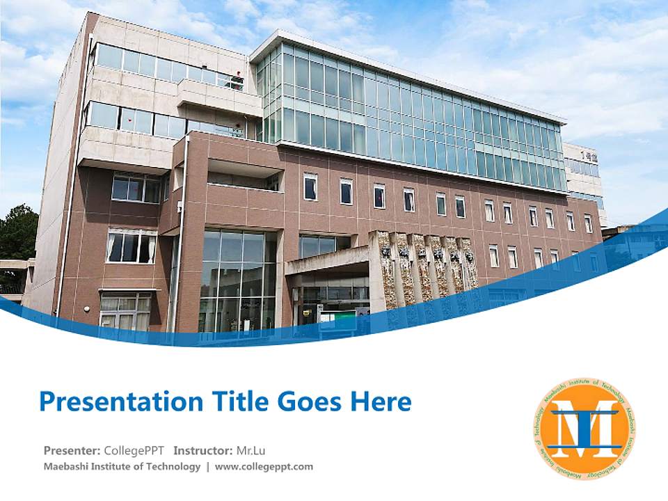 Maebashi Institute of Technology Course/Courseware Creation PPT Template4:3 ratio PPT effect preview image5