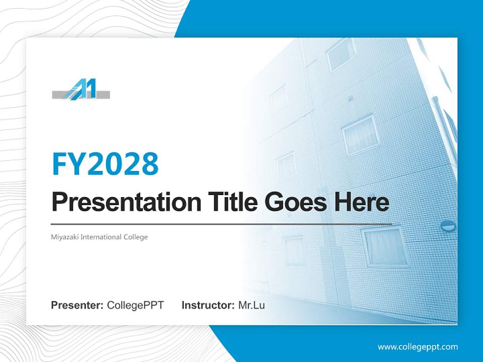 Miyazaki International College Academic Presentation/Research Findings Report PPT Template4:3 ratio PPT effect preview image5