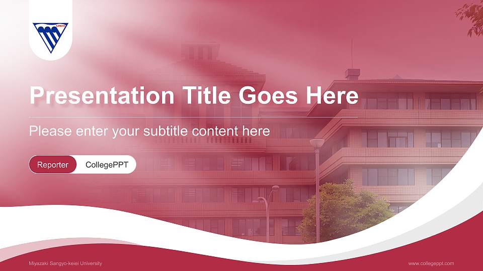 Miyazaki Sangyo-keiei University Lecture Sharing and Networking Event PPT Template16:9 ratio PPT effect preview image