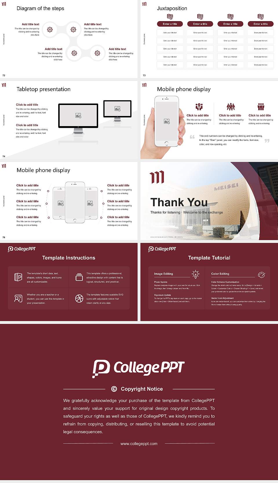 Meisei University Competition/Entrepreneurship Contest PPT Template16:9 ratio PPT effect preview image9