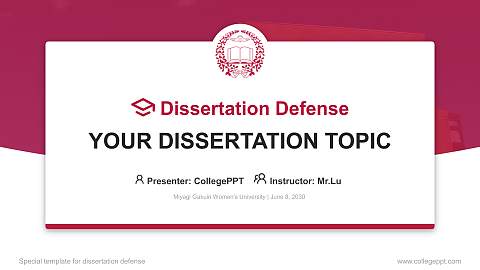 Miyagi Gakuin Women’s University Graduation Thesis Defense PPT Template