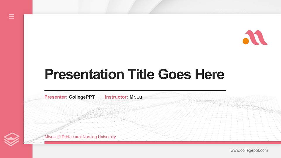 Miyazaki Prefectural Nursing University Thesis Proposal/Graduation Defense PPT Template16:9 ratio PPT effect preview image