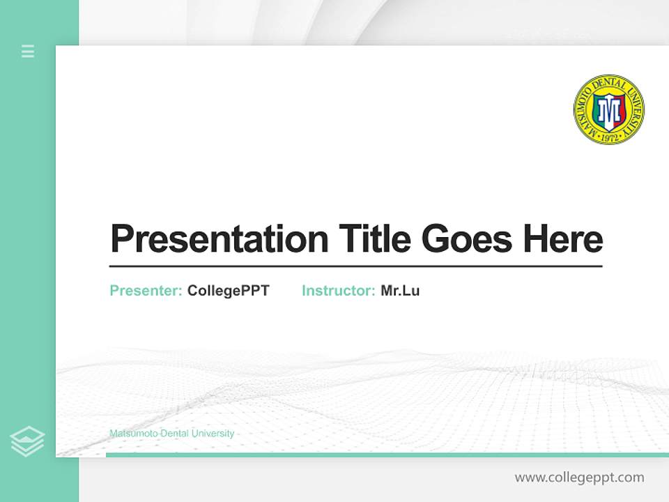 Matsumoto Dental University Thesis Proposal/Graduation Defense PPT Template4:3 ratio PPT effect preview image5