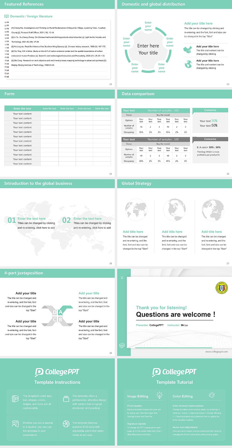 Matsumoto Dental University Thesis Proposal/Graduation Defense PPT Template4:3 ratio PPT effect preview image4