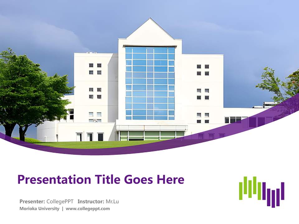 Morioka University Course/Courseware Creation PPT Template4:3 ratio PPT effect preview image5