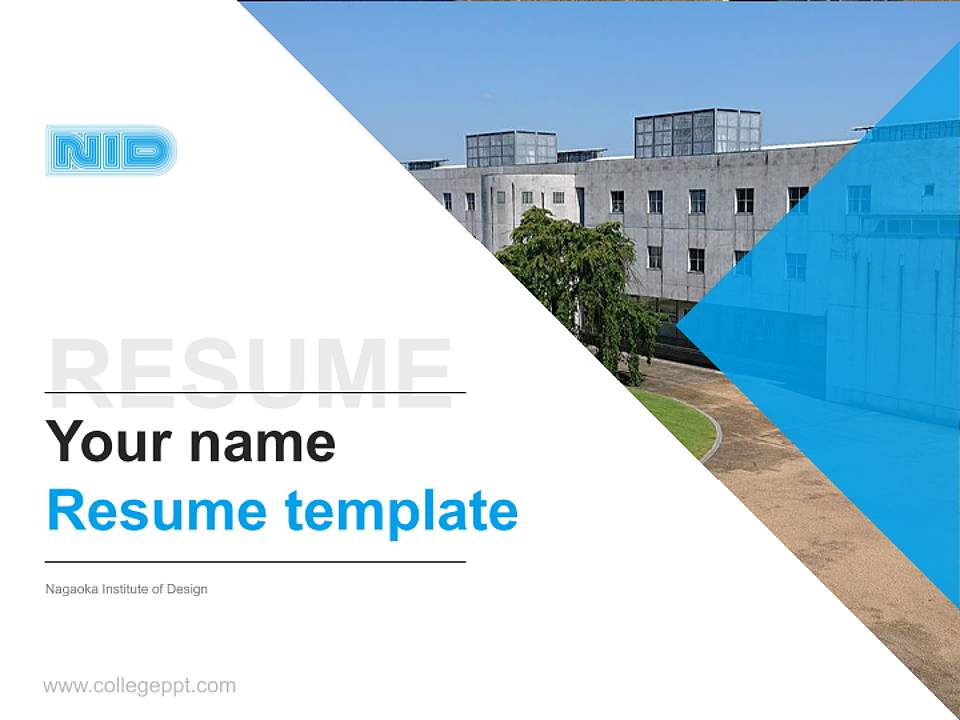 Nagaoka Institute of Design Resume PPT Template4:3 ratio PPT effect preview image5