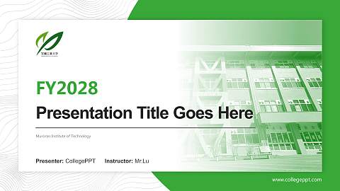 Muroran Institute of Technology Academic Presentation/Research Findings Report PPT Template