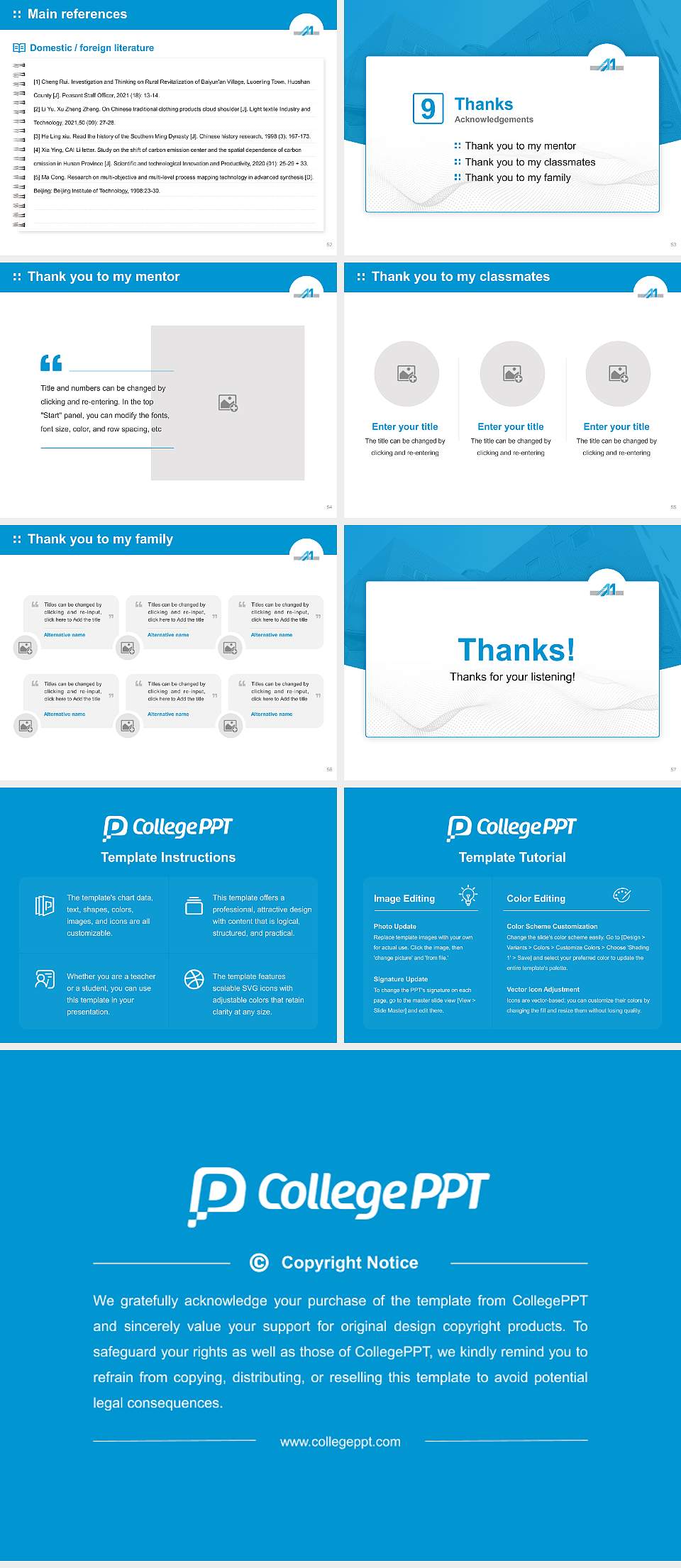 Miyazaki International College Graduation Thesis Defense PPT Template4:3 ratio PPT effect preview image7