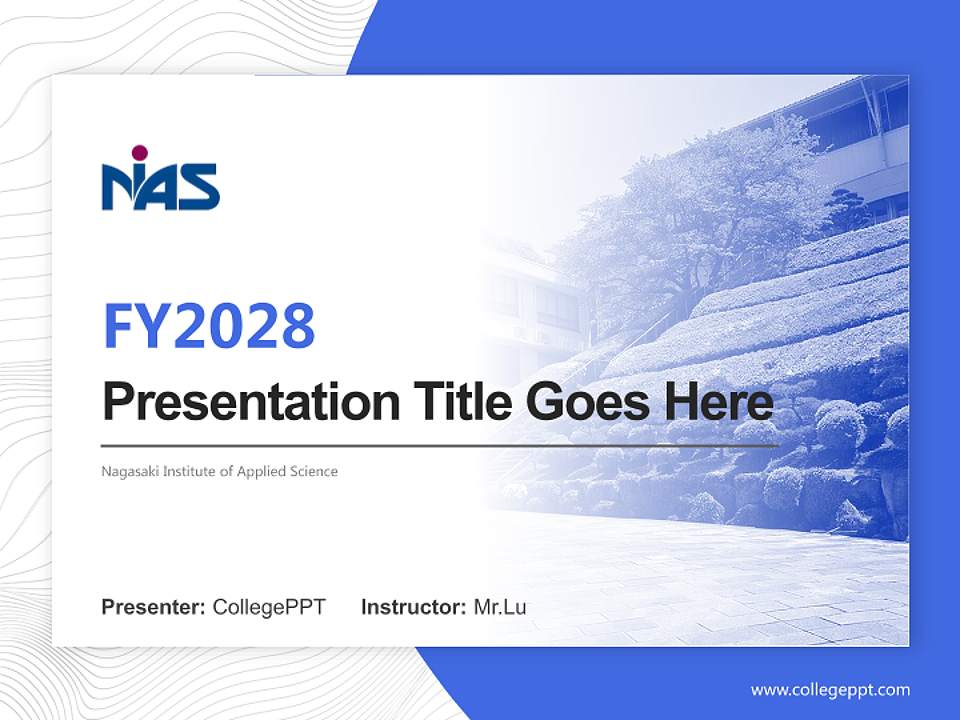 Nagasaki Institute of Applied Science Academic Presentation/Research Findings Report PPT Template4:3 ratio PPT effect preview image5