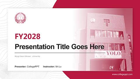 Miyagi Gakuin Women’s University Academic Presentation/Research Findings Report PPT Template