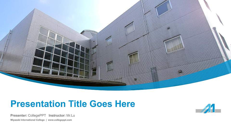 Miyazaki International College Course/Courseware Creation PPT Template16:9 ratio PPT effect preview image