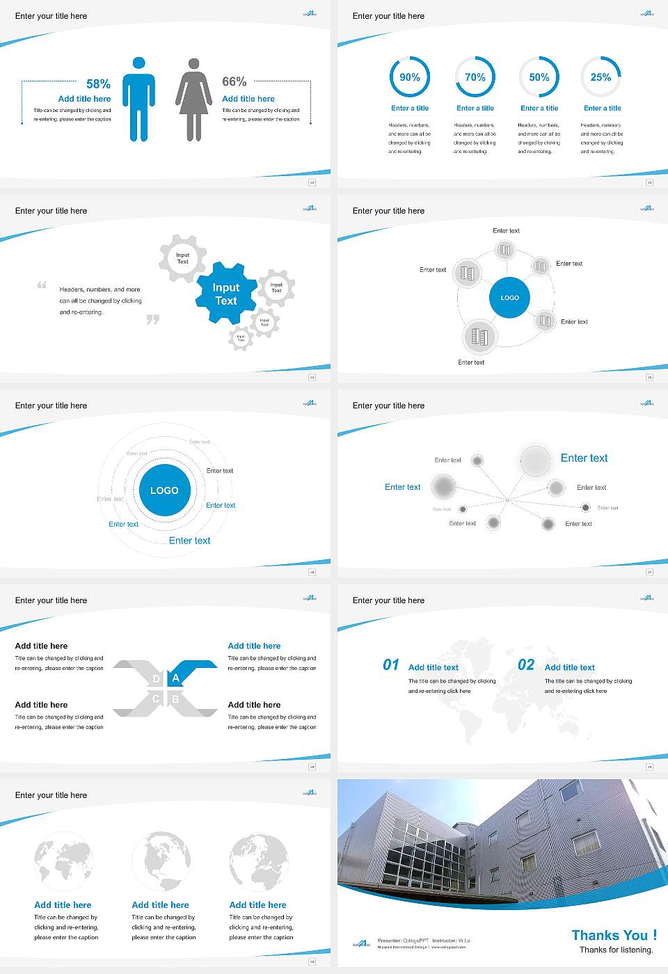 Miyazaki International College Course/Courseware Creation PPT Template16:9 ratio PPT effect preview image4