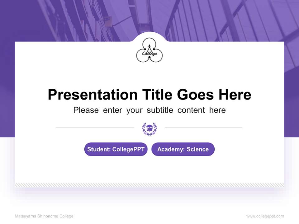 Matsuyama Shinonome College National Scholarship Defense PPT Template4:3 ratio PPT effect preview image4