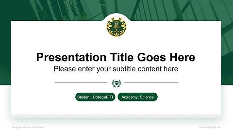 Miyagi University of Education National Scholarship Defense PPT Template