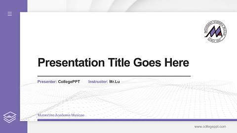 Musashino Academia Musicae Thesis Proposal/Graduation Defense PPT Template