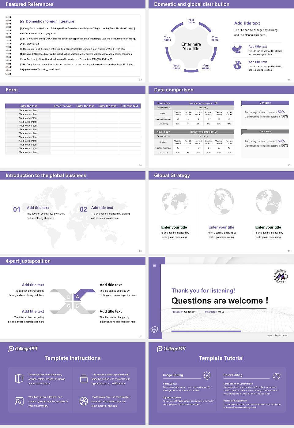 Musashino Academia Musicae Thesis Proposal/Graduation Defense PPT Template16:9 ratio PPT effect preview image4