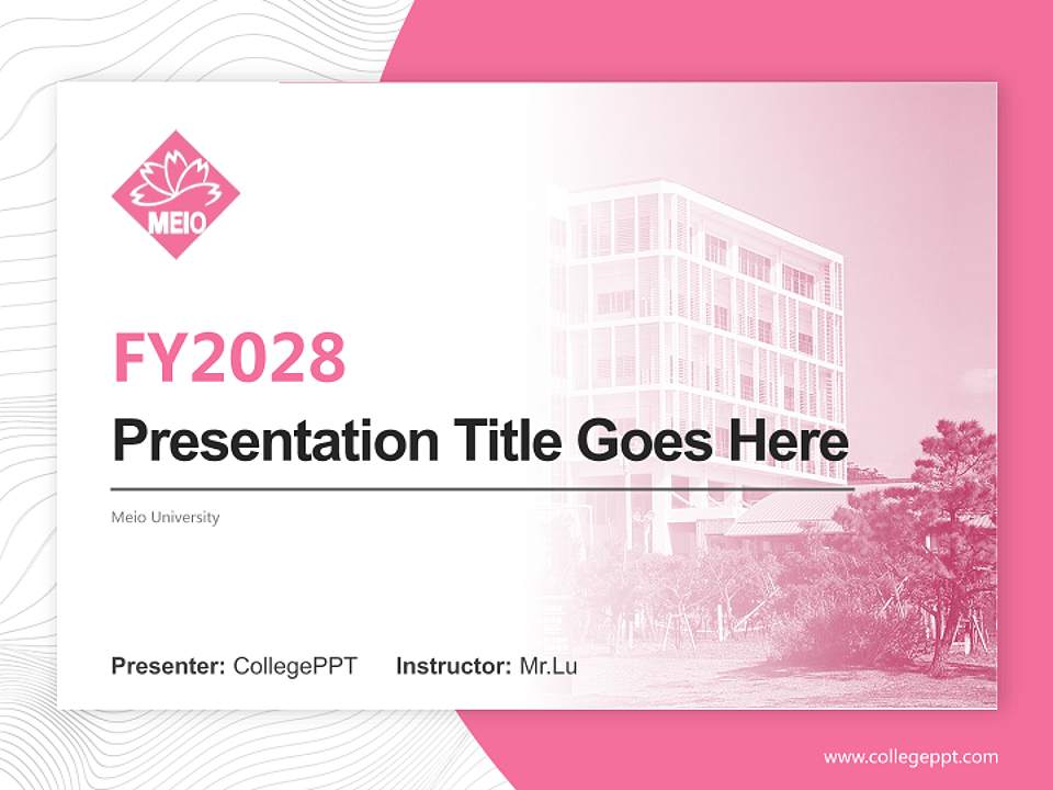 Meio University Academic Presentation/Research Findings Report PPT Template4:3 ratio PPT effect preview image5
