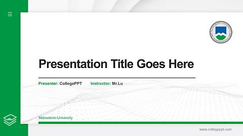 Matsumoto University Thesis Proposal/Graduation Defense PPT Template