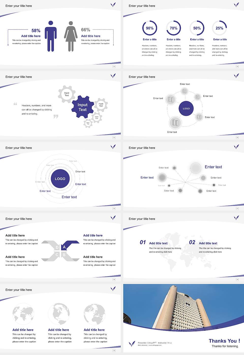 Meiji University Course/Courseware Creation PPT Template16:9 ratio PPT effect preview image4