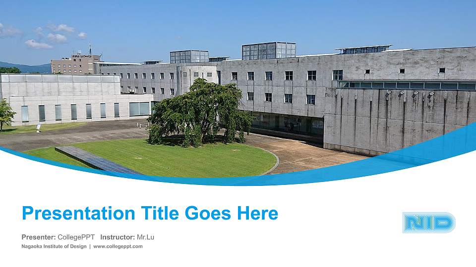 Nagaoka Institute of Design Course/Courseware Creation PPT Template16:9 ratio PPT effect preview image