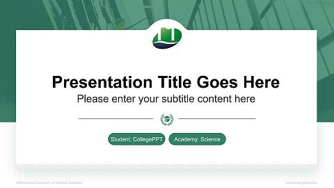 Morinomiya University of Medical Sciences National Scholarship Defense PPT Template